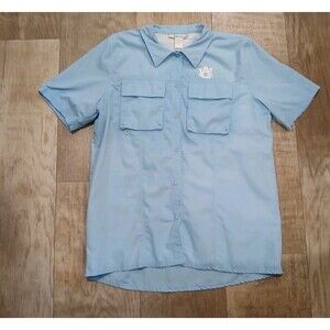 Chicka-D Women's Auburn University Fishing/ Camp Shirt Blue Size Medium